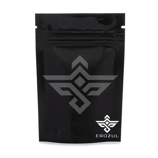 Erozul Black Mylar Bags - Smell Proof Reusable Mylar Bags for Herbs and more