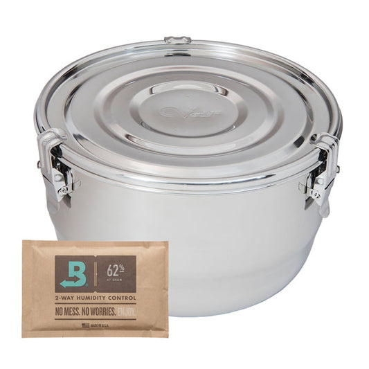 CVault 4 Liter Humidity Control Airtight Metal Stash Container