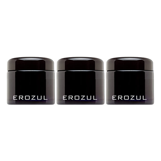 Erozul Smell Proof Leak Proof UV Glass Jars for Storing Herbs.