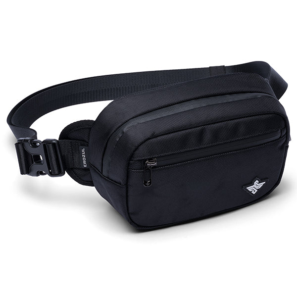 The Erozul Fortuna Smell Proof Crossbody Fanny Pack Bag features an adjustable strap, front zippered pocket, small lower-right logo, and a discreet smell proof design.