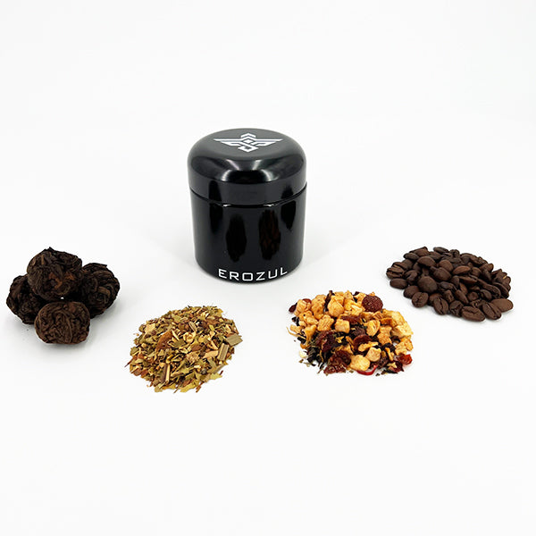 Erozul Smell Proof Leak Proof UV Glass Jars for Storing Herbs.