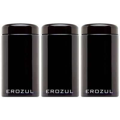 Erozul 500 ml (1 oz) Screw Top Airtight Wide Mouth Ultraviolet Glass Jar with High UV Protection