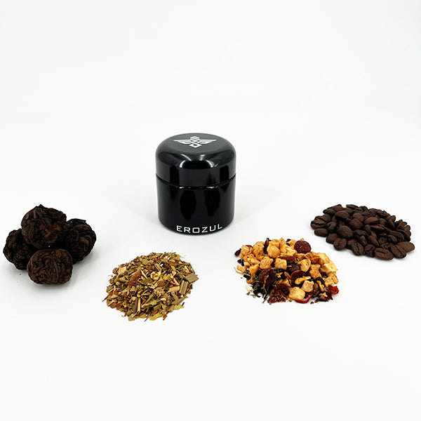 Erozul Smell Proof Leak Proof UV Glass Jars for Storing Herbs.