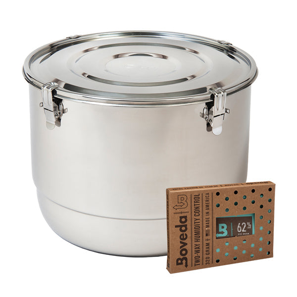 CVault 21 Liter Humidity Control Airtight Metal Stash Smell Proof Container
