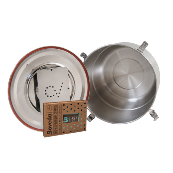 CVault 21 Liter Humidity Control Airtight Metal Stash Smell Proof Container