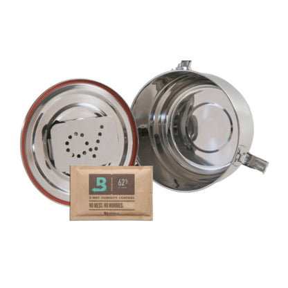 CVault 4 Liter Humidity Control Airtight Metal Stash Container