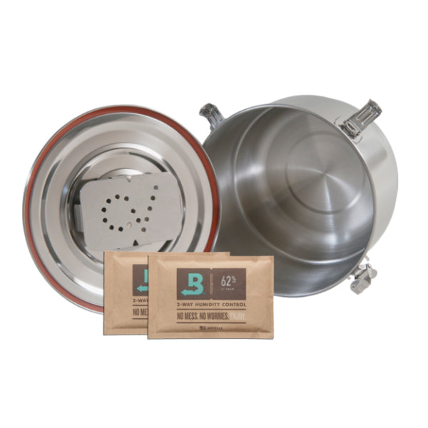 CVault 8 Liter Humidity Control Airtight Metal Stash Smell Proof Container