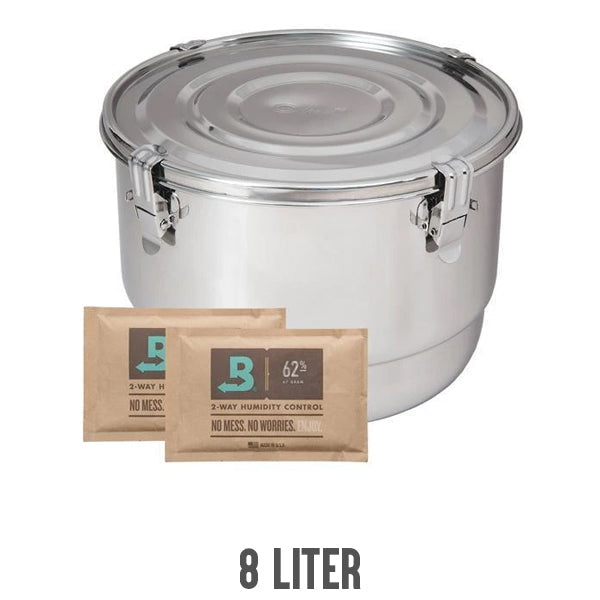 CVault Humidity Control Airtight Metal Smell Proof Container - Choose Your Size