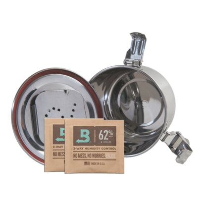 CVault Large Humidity Control Airtight Metal Smell Proof Container