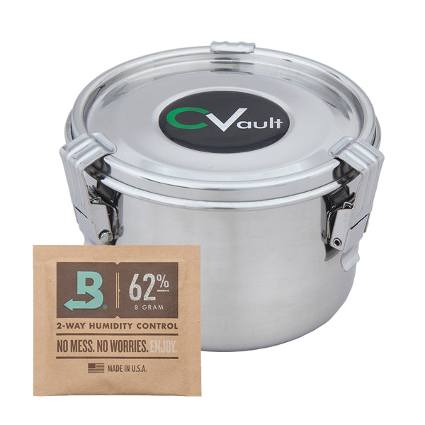 CVault Medium Humidity Control Airtight Metal Stash Smell Proof Container