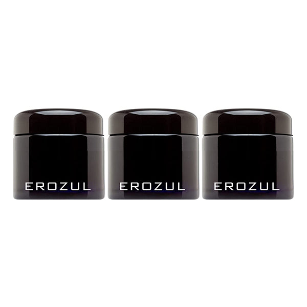 Erozul Smell Proof Leak Proof UV Glass Jars for Storing Herbs.
