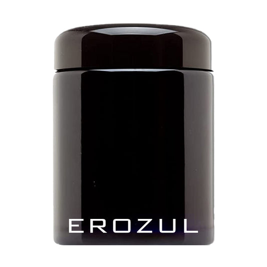 Erozul Smell Proof Leak Proof UV Glass Jars for Storing Herbs.