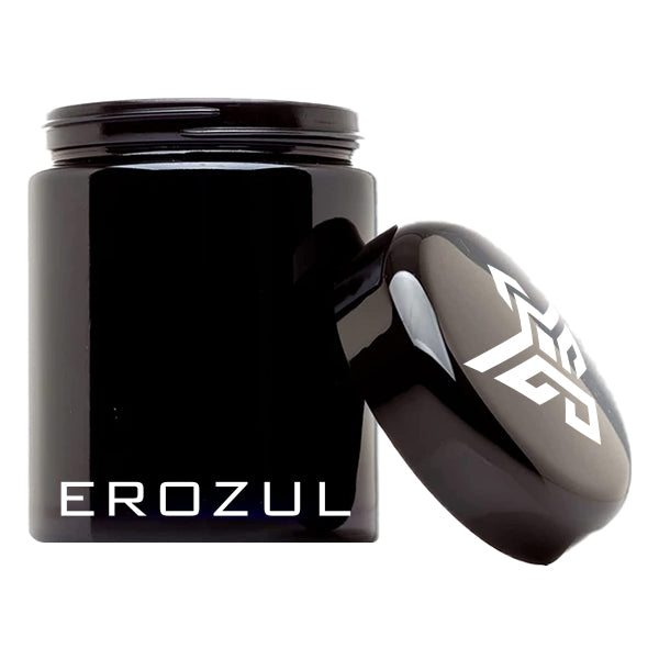 Erozul Smell Proof Leak Proof UV Glass Jars for Storing Herbs.