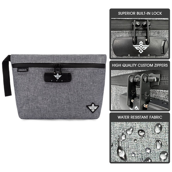 Erozul Orion Smell Proof Bag - Odor Proof, Water Resistant, Lockable Storage Bag.